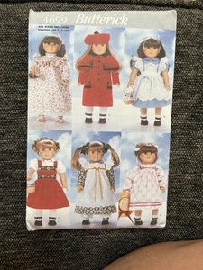 Doll Clothing Sewing Pattern Butterick 4699 For 18” Dolls “New” Uncut - Picture 1 of 1