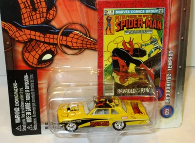 Johnny Lightning White Lightning Marvel Spider-Man 1963 Pontiac Tempest coche de arrastre Foto 1 de 4