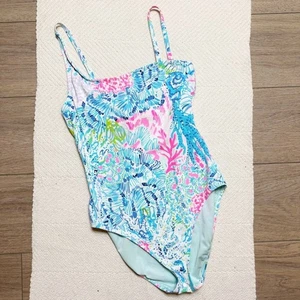 LILLY PULITZER multi Sink or Swim Larue one-piece swimsuit SIZE 8 - Picture 1 of 6