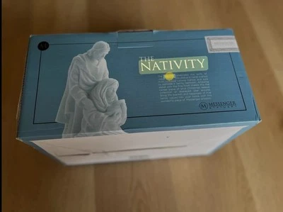 Mensajero Estatua La Natividad Carrera Mármol Estatua Niño Jesús María José Foto 1 de 2