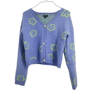 Art Class Blue Floral Button Down Cardigan Sweater Girls Size XXL - Picture 1 of 3