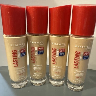 Rimmel Lasting Finish 25Hr Foundation with Comfort Serum ~ Mixed Shade Lot @READ - Image 1 of 4