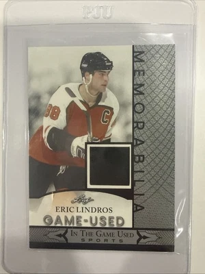 Leaf In The Game Used Sports Eric Lindros Game Used Memorabilia Card GUM-47 - Image 1 of 2
