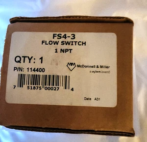 McDonnell & Miller  FS4-3 / General Purpose Flow Switch / 1” NPT - Picture 1 of 6