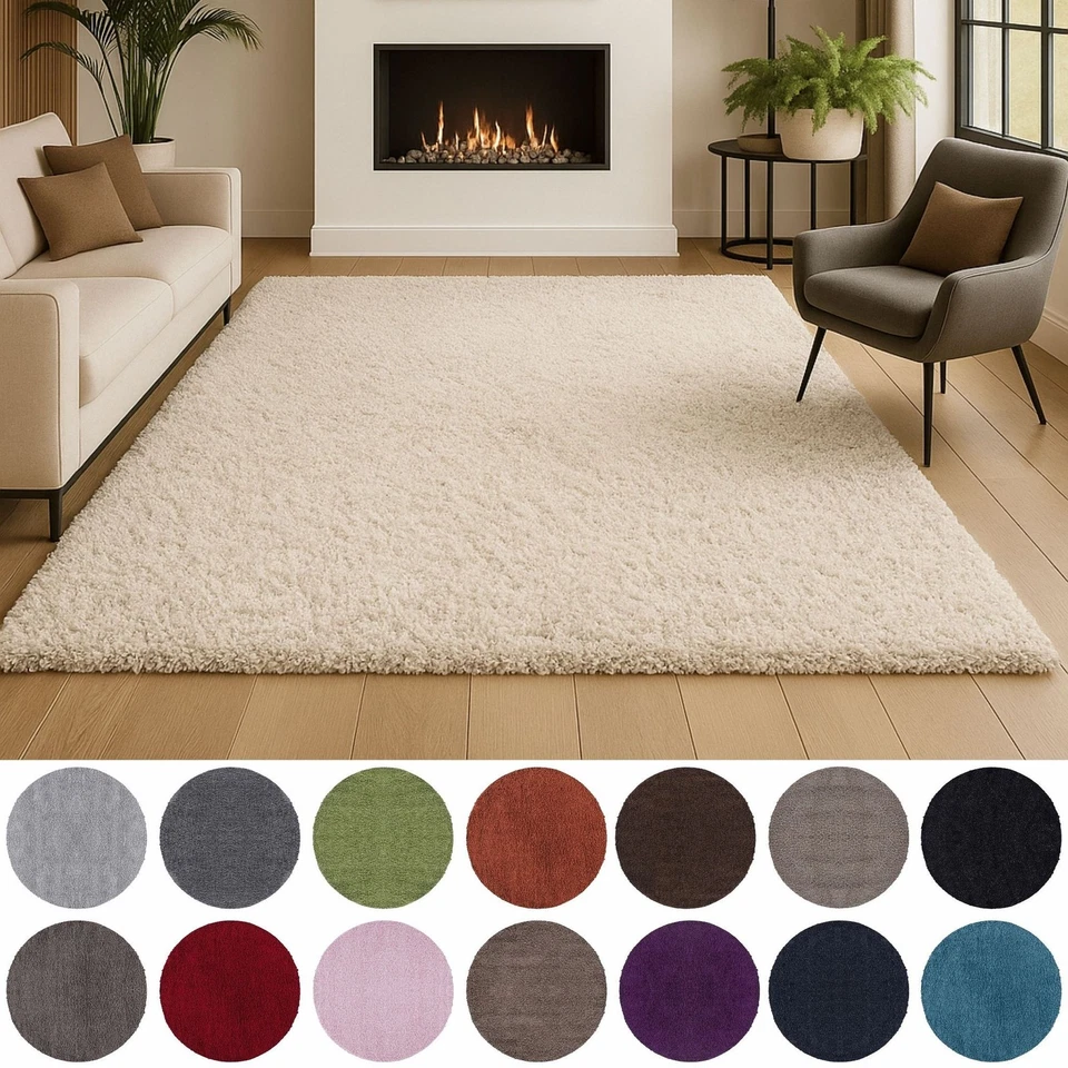 Carpet high pile solid color fluffy long pile shaggy Flokati living room carpet - Image 1 of 1