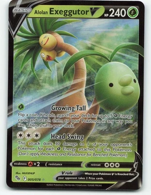 Alolan Exeggutor V 005/078 Pokémon GO Holo - Image 1 of 2