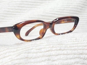 Vtg 1960s Slim Tortoise Glasses Frames Paris Brand France Optical Eyeglass 46-18 - Picture 1 of 13