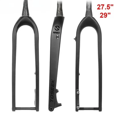 Full Carbon Fiber Mountain Bike Rigid Fork 27.5/29 Inch MTB Disc Brake Hard Fork - Image 1 of 4