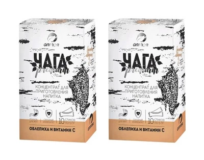 Chaga mit Sanddorn & Vitamin C 2-10 x 5 g Birkenporling Schiefer Schillerporling - Bild 1 von 4