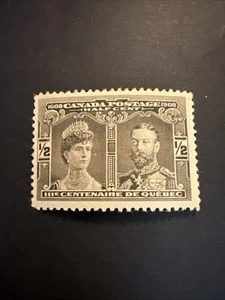 1908 Canada Quebec Tercentenary 1/2c Black MLH Stamp - Picture 1 of 2