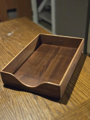 Vintage Desk Tray No. 4  Oak Wood Made By Globe Wernicke In Cincinnati Ohio - Image 1 of 4