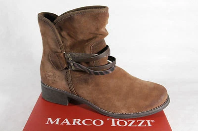 Marco Tozzi Boots, Ankle Boot, Brown, Lightly Lined, Slip-On Boots NEW!! - Image 1 of 4