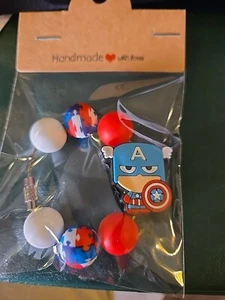 Captain America Tumbler Stanley Cup Handle Charm Keychain Backpack - Picture 1 of 1