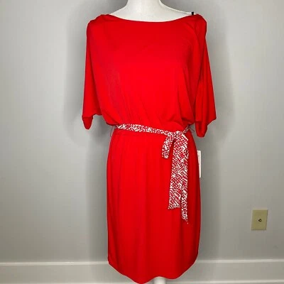 laundry By Design Women Dress Size 10 Cold Shoulder Sleeve Risque Red - Image 1 of 4