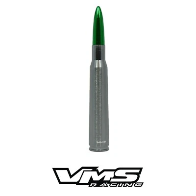 ANTENA BALA VMS RACING CNC 5" CALIBRE 50 PARA FORD MUSTANG 94-04 VERDE PLATA Foto 1 de 4