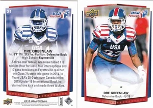 Dre Greenlaw 2015 cubierta superior EE. UU. #21 R/C quinta ronda selección de San Francisco 49ERS - Imagen 1 de 1