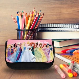 Disney Princess Personalised Black Pencil Case / Vanity Case -Add Name-PCB 1007 - Picture 1 of 1