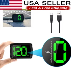 Universal Smart Car Digital GPS Speedometer HUD Head Up Display MPH Speed HD ABS - Picture 1 of 13