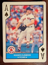 1990 U.S. Playing Card Co. All-Stars Ace of Spades Roger Clemens Boston Red Sox