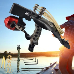 Bow Fishing Slingshot Bowfishing Reel Slingbow Catapult Archery Arrow Sling Shot - Picture 1 of 12