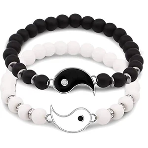 Best Friend Armbänder für 2, passendes Yin Yang Freundpaar Armband verstellba... - Bild 1 von 7