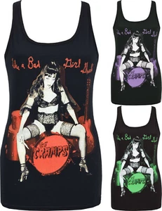 The Cramps Womens PSYCHOBILLY Tank Top Poison Ivy Like a Bad Girl Should Punk - Picture 1 of 4