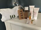 Clarins Travel Set Beauty Flash Balm Lip Oil Cleansing Water Hand & Nail Cream