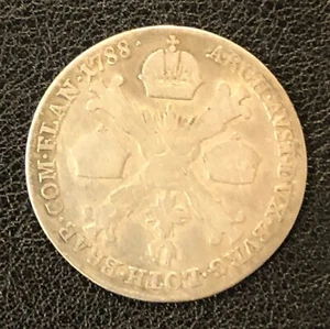 1788 B Austrian Netherlands 1/4 Kronenthaler World Silver Coin - Picture 1 of 2
