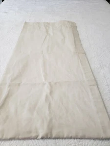 3 Vintage Croscill Lined Curtain Panel Weighted Cream Winter White Cotton Blend - Picture 1 of 7