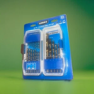 HART 21 Pc Titanium Drill Bits Set, No Walking Easy Start & No Slip Shank- NEW - Picture 1 of 3