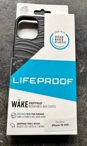 Otterbox LifeProof iPhone 12 Mini Negro Patrón Ondulado ENVÍOS EL MISMO/SIGUIENTE DÍA DEL AUTOBÚS - Imagen 1 de 1