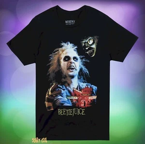 New Beetlejuice Collage 1988 Mens Vintage T-Shirt - Picture 1 of 2