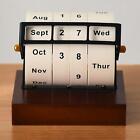 Tischkalender, ewiger Kalender, Foto-Requisiten, -Drehkalender aus Holz fr