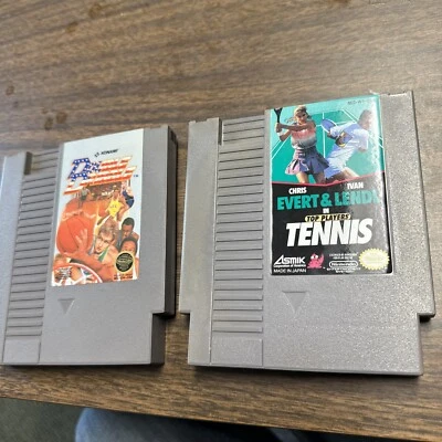 DOUBLE DRIBBLE & Top Player Tennis NES ORIGINAL NINTENDO AUTHENTIC Lot 2 - Image 1 of 4
