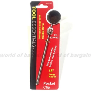 1.25" inch Telescopic Inspection Mirror Flexible Adjustable Angle 18" Max Length - Picture 1 of 2
