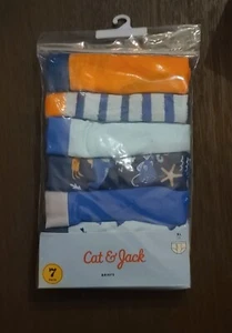 NEW BOYS CAT & JACK 7 PACK BRIEFS UNDERWEAR SIZE XL 16 - Picture 1 of 4