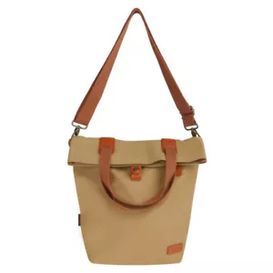 TOURBON Canvas Bike Pannier Saddle Bag Shoulder Pack Clip-On Rack Tote Bag - Picture 1 of 12