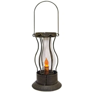 Rustic Latch Lantern with built in Timer Candle in rustic metal - Picture 1 of 8