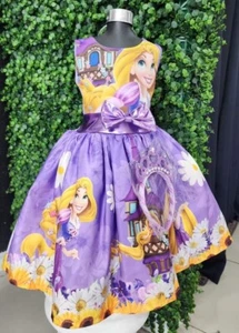 Rapunzel Toddler Dress  And Headband Size (5/6 Years) Girls Party Dress  - Picture 1 of 1