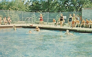 Ames Iowa Pool Handicap Rennen Wasser Karneval Iowa 4H Camping Center 1966 Postkarte - Bild 1 von 2