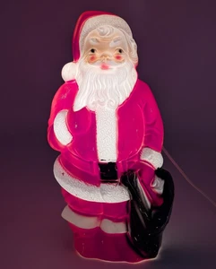 Vtg 1968 Empire Plastics Corp. Santa Claus Indoor Lighted Blow Mold 13" TESTED - Picture 1 of 13