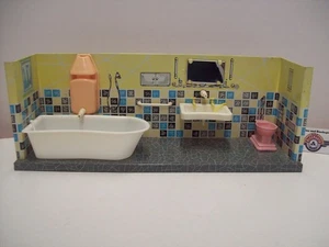 Göso, Baño para Casa de Muñecas, Años 50, AnxAlxP= 35x13x10 cm, W.-Germany - Imagen 1 de 6