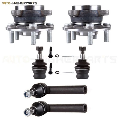 For 2008-2013 Subaru Impreza 6 Pcs Front Ball Joint Tie Rod End & Wheel Hub - Image 1 of 4