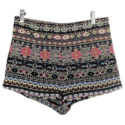 ECOTE Womens (6) Tapestry Brocade Hot Pants Shorts High Waist Boho Festival - Image 1 of 4