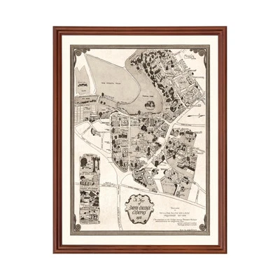 Old Map of Smith College, MA 1938 - Vintage Smith College Ma - Image 1 of 4