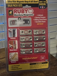 RUBY Monkey Magnets Ultra-Thin Magnetic Plates for Doors and Drawers - Picture 1 of 5