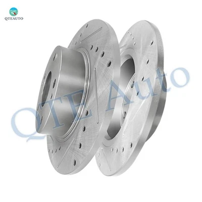 Rear 260mm Drilled Slotted Disc Brake Rotors For 2004-2008 Acura TSX - Image 1 of 4