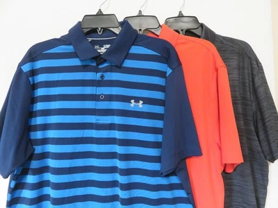 Under Armour лот из 3 (2 новых/1 б/у) мужских рубашек для гольфа свободного HeatGear Coldblock - Изображение 1 из 4