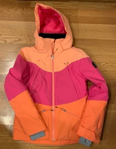 Obermeyer Ski Jacket Teen Kids XL (18) Orange Pink Snowboard Coat EUC Clean - Picture 1 of 7