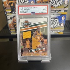 2010-11 Panini Donruss Gamers Kobe Bryant Lakers HOF Game-Used Jersey /299 PSA 9